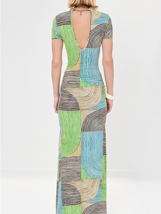 Silvia Tcherassi Dresses & Skirts - Silvia Tcherassi Yara Dress in Abstract Green Print - WORN ONCE